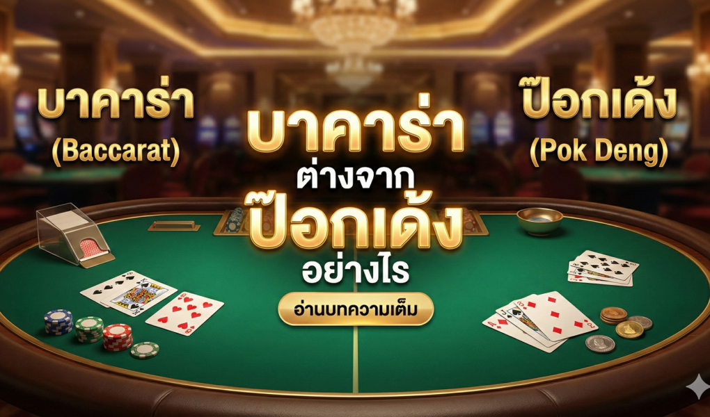 บาคาร่า ต่างจาก ป๊อกเด้ง อย่างไร