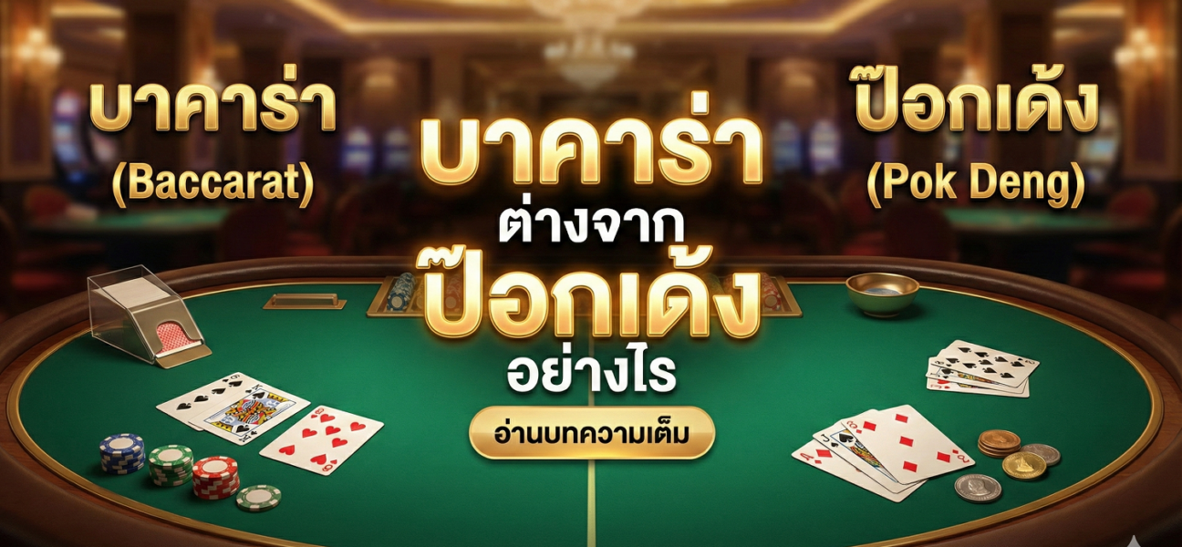 บาคาร่า ต่างจาก ป๊อกเด้ง อย่างไร