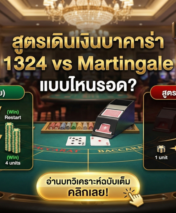 สูตรเดินเงินบาคาร่า 1324 vs Martingale แบบไหนรอด