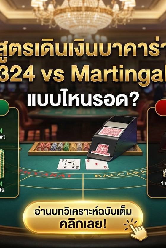 สูตรเดินเงินบาคาร่า 1324 vs Martingale แบบไหนรอด